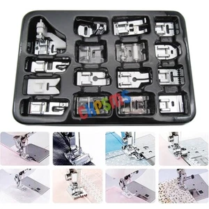 16PCS Presser Feet Kit fits Singer,Brother,Janome,Elna,Kenmore low shank machine - Picture 1 of 3