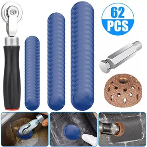 62Pcs Tire Repair Patches Flat Kit Punctures for Car Truck Motorcycle Plug Patch - Picture 1 of 10