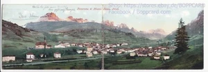 ITALIEN , PROVINZ TRIENT , 2er PANORAMA KARTE MOENA i FASSA , SÜDTIROL ca1905 - Picture 1 of 2