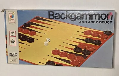 Backgammon Acey Deucy Board Game 1973 Milton Bradley #4319 Vintage - Image 1 of 4