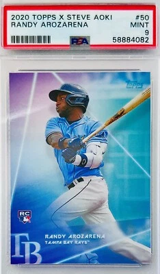 2020 Topps X Steve Aoki Collab Randy Arozarena RC #50 Low Pop Rookie PSA 9 💎 - Image 1 of 3