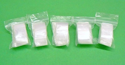 1"x1" Poly Bags 2mil Clear Reclosable 500 Small 1" Square Mini Baggies 1x1 Size - Image 1 of 4