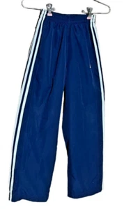 Adidas Youth Boy Sweatpants Elastic Waist Navy White Front Pockets Warmup Medium - Picture 1 of 6