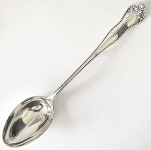 ANTICO CUCCHIAIO DA SERVIZIO RIPIENO DEL RINGRAZIAMENTO GORHAM STERLING LANCASTER ROSA XLRG - Foto 1 di 9