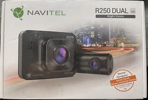 Front Rear Dash Cam Camera 720p 2" Display 100 Degree View - Navitel R250 DUAL - Picture 1 of 3