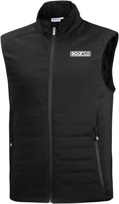 Sparco Bodywarmer Vest Windproof Lightweight Black Navy Grey Black/Blue XS-XXL - Image 1 of 3