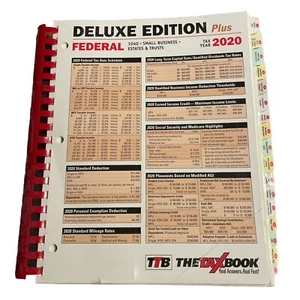 THE TAXBOOK DELUXE EDITION PLUS FEDERAL 1040. SMALL BUSINESS ETC 2020 TAX YEAR - Picture 1 of 2