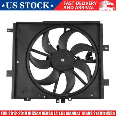 Genuine Engine Radiator Cooling Fan Assembly for 2012-2019 Nissan Micra Versa - Imagem 1 de 4