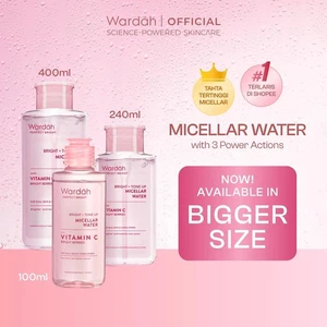 Wardah Cleaner and More Natural Make Up Perfect Bright Tone Up Micellar Water - Picture 1 of 5