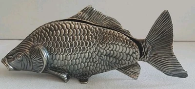 Vintage Silver Plated Coi Carp Fish Napkin or Letter Holder Modello Depositato - Image 1 of 4