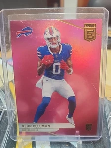 2024 DONRUSS ELITE KEON COLEMAN RC #166 PINK PARALLEL BUFFALO BILLS - Picture 1 of 2