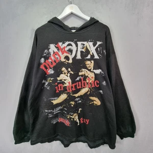 Vintage NOFX Hoodie Herren 2XL Schwarz Punk In Druublic 1994 Band Sweatshirt RAR - Bild 1 von 14