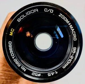 Nikon Camera Lens Soligor C/D Zoom & Macro 95-210mm 1:4.5 Black F-Mount - Picture 1 of 11