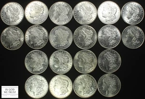 Full Roll (20 Coins) 1921 D Morgan Silver Dollars $1 (MS UNC UNCIRCULATED) - Picture 1 of 4