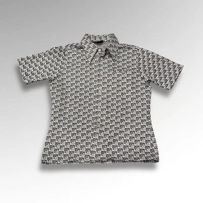 Vintage 70s Joel California Pattern Short Sleeve Button Up - Image 1 of 4