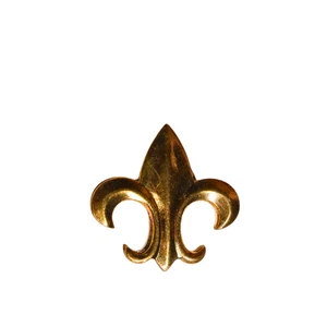 Fleur-De-Lis Gold Tone Lapel Pin - Butterfly Clutch Clasp - 1/2 Inch - Picture 1 of 4