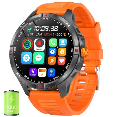 Relojes inteligentes militares para hombre, 1000 mAh batería grande reloj inteligente para hombre 1,46 '' Foto 1 de 4