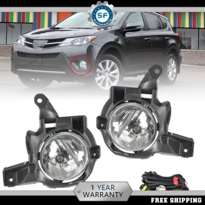 Luces antiniebla de parachoques para Toyota RAV4 2013-2015 lámpara de conducción + interruptor + bombillas lado derecho + derecho Foto 1 de 4