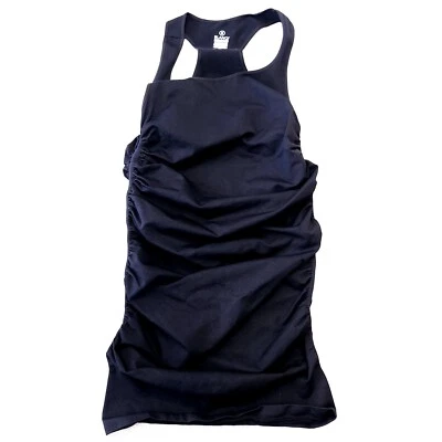 Blanqi Maternity Black Racerback Ruched Bodycon Dress S/M Stretch - Image 1 of 4