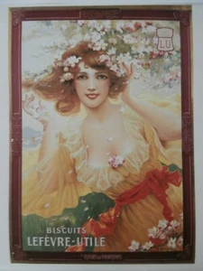 ILLUSTRATION BISCUITS LEFEVRE-UTILE § FLEURS DE PRINTEMPS & - Foto 1 di 1