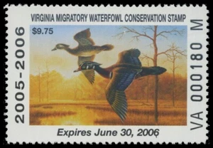 2005 Virginia State Duck Stamp Mint Never Hinged. Original Gum - Picture 1 of 1