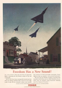 1955 Convair: Freedom Has a New Sound, USAF Vintage Print Ad - Picture 1 of 1