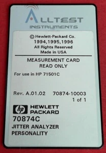 HP Agilent 70874C Jitter Analyzer Personality - Picture 1 of 1