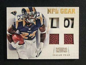 2012 National Treasures Isaiah Pead Rc Game Used Jersey Patch Ball Rams #12/15 - Picture 1 of 2