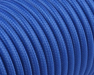 Textilkabel,Stoffkabel, Rund, Blau, 3-Adrig 0,75mm2, H03VV-F - 50m - Bild 1 von 2