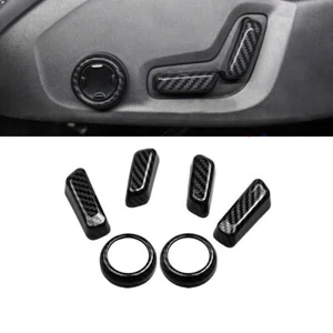For Volvo XC40 2019-2022 Carbon Fiber Seat Adjustment Switch Button Cover Trim - Picture 1 of 7