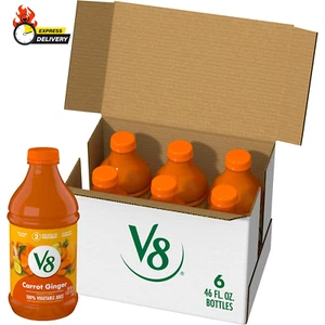 Carrot Ginger 100% Vegetable Juice, 46 Fl Oz Bottle (6 Pack) - Picture 1 of 12