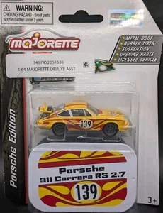 Jada Toys - Majorette 2023 - Porsche 911 Carrera RS 2.7 (Yellow) - w/Storage Tin - Picture 1 of 4