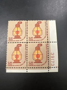 1979 Americana Series Lantern Sc 1612 $5 MNH plate block 39173 - Picture 1 of 1