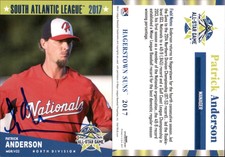 Patrick Anderson Signed 2017 Grandstand South Atlantic League All Stars  Card