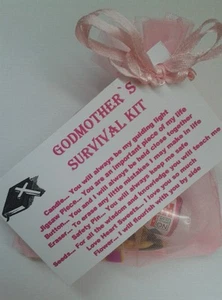 Godmother`s Survival Kit Neuheit ANDENKEN DANKESCHÖN Geschenk Taufe Paten - Bild 1 von 2