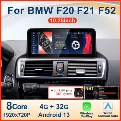 Navegación GPS estéreo para coche 10,25" Android 13 CarPlay para BMW Serie 1 F20 F21 NBT Foto 1 de 4