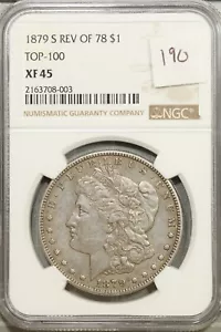 1879 S Reverse of 78 Morgan Silver Dollar Top 100 NGC XF 45 Extra Fine #8-003 - Picture 1 of 2