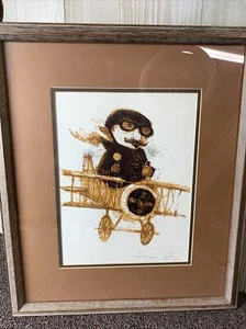 Gary Hinte The Pilot Vintage MCM Hand Signed Limited Edition 45/125 - Picture 1 of 14