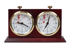 Wooden BHB Wind Up Traditional Chess Clock with a stand - DARK LARGE