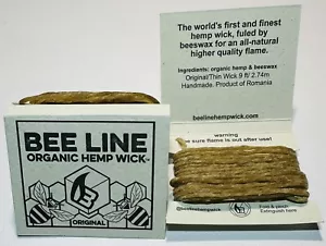 Ganz natürlicher Bio Hanfdocht aus Bienenwachs eine Packung (9 Fuß) Bienenlinie - Bild 1 von 1