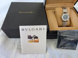 Bvlgari Solotempo Watch ST29S Stainless Steel Black 29mm - Picture 1 of 14