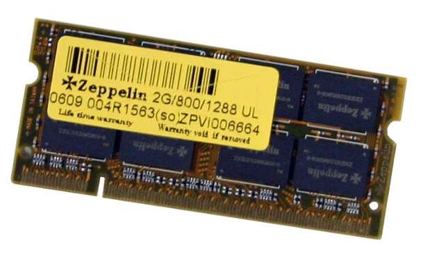 Zeppelin 2GB DDR2 800 PC2-6400 RETAIL SODIMM Laptop Memory Ram - Image 1 of 1