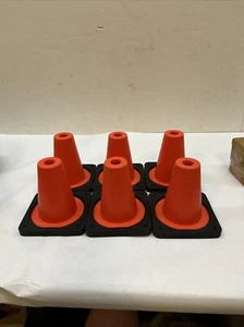 6 Pack Howies Hockey Weighted Cone 6 Inch - 6" tall Orange Cone - Picture 1 of 4