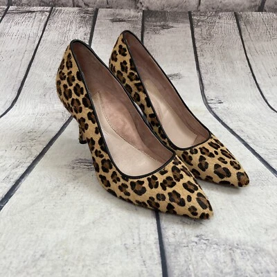 Zapatos Ally para mujer talla 5 tacón feroz leopardo pantorrilla bomba clásico punta puntiaguda Foto 1 de 4