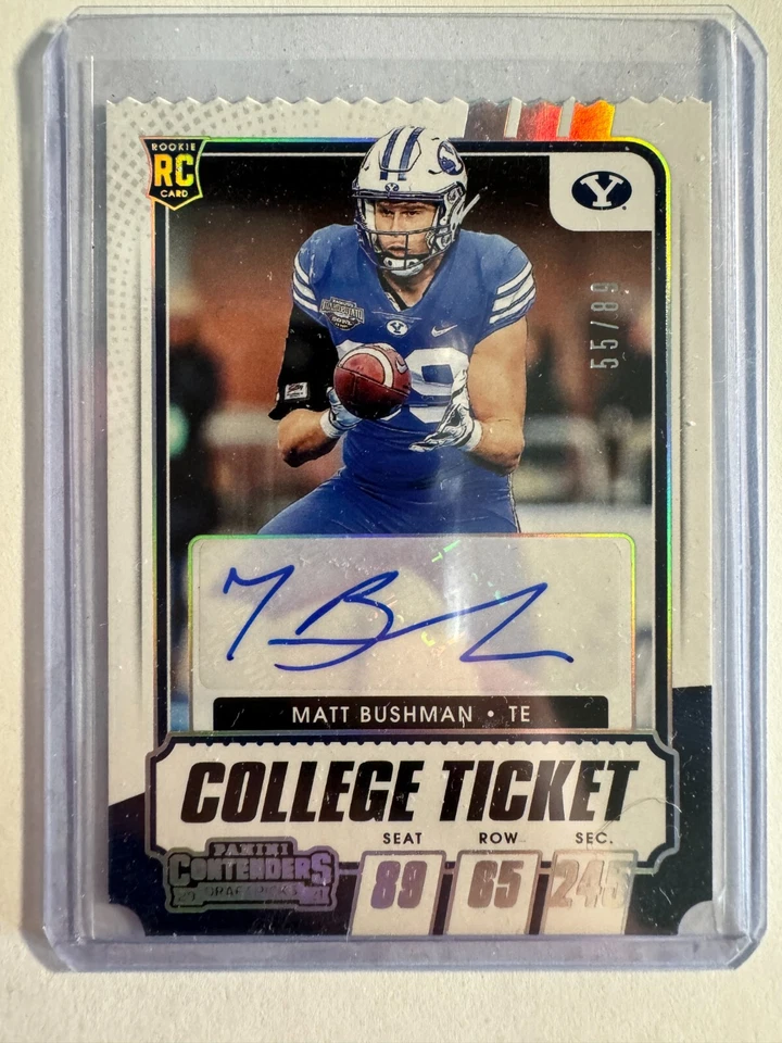 K185,704-  2021 Panini Contenders Draft Ticket Stub #171 Matt Bushman Auito #/89 - Image 1 of 1