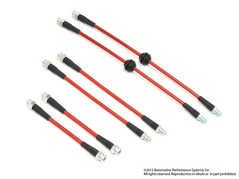 Neu-F by Neuspeed RED Sport Brake Line Kit - fits 2012-2019 Fiat 500 Models - Image 1 of 1