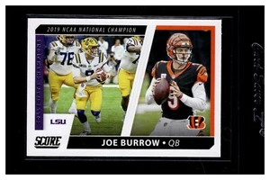 2021 Score Football Joe Burrow Collegiate Champions #CC1! BENGALS! - Picture 1 of 2