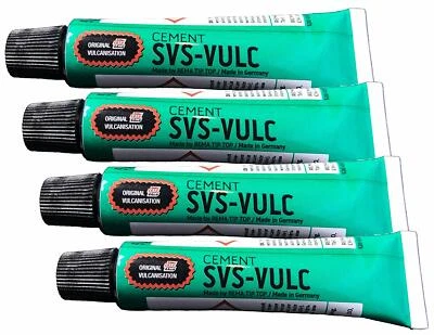 4 Tubes of Rema SVS-VULC Tube Patch Vulcanizing Cement 5 gram (7 ml) - Image 1 of 2