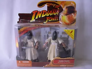 Figurina Indiana Jones Cairo Thugs 2008 Hasbro 2 4" MOC Raiders Of The Lost Ark - Foto 1 di 3