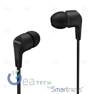 PHILIPS TAE1105 Earphones in-Ear With Wire Jack 3.5 Headset Remote Black - Picture 1 of 3